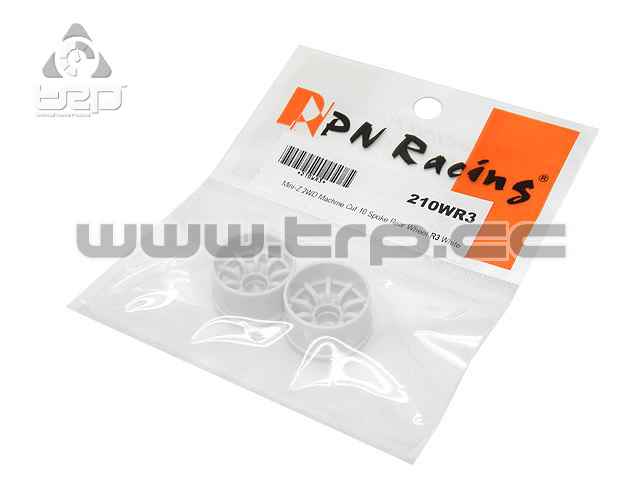 Roue PN Racing MiniZ 2wd (R+3) 10R Blanche - imagen 1