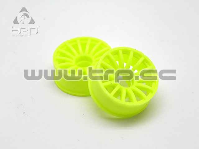 PN Racing MiniZ 2wd (F+2) 16-spoke Fluorescent Yellow Wheel