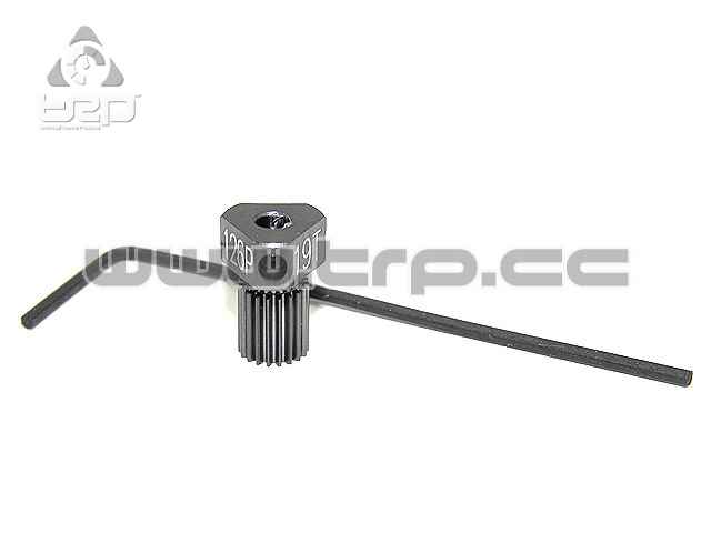 Pignon en aluminium pour MiniZ, pas 126, 19 dents