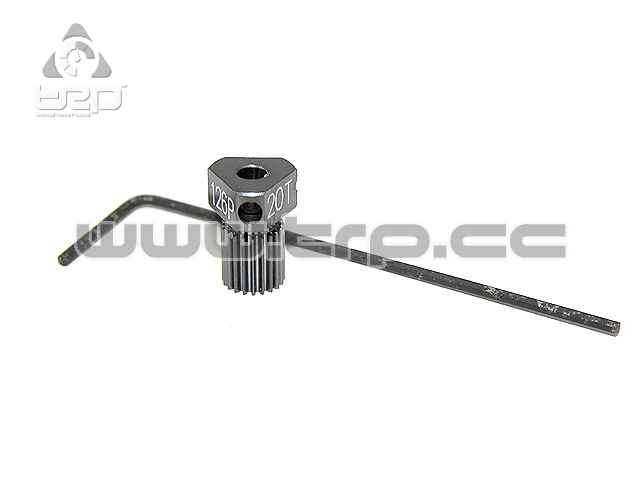 Pignon en aluminium pour MiniZ, pas 126, 20 dents
