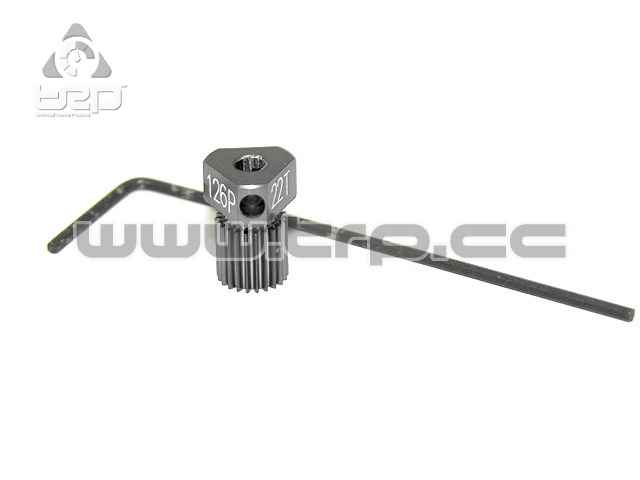 Pignon en aluminium pour MiniZ, pas 126, 22 dents