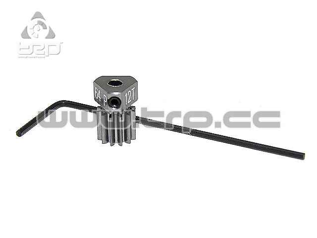 Piñon de Motor Aluminio Pitch 64 12T