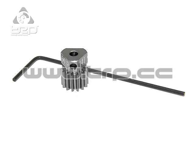 Piñon de Motor Aluminio Pitch 64 14T para Mini-Z