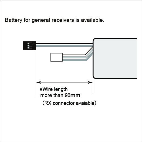KO Propo Base bateria Li-Po o Li-fe 2S (87x30x18mm) Para EX-NEXT - imagen 3