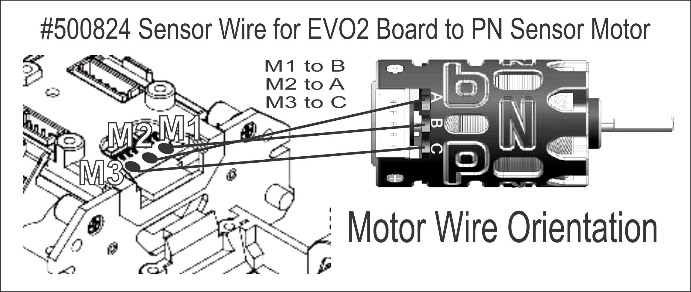 PN Racing cable de sensor de motor conversor para Mini-Z EVO2 - imagen 2