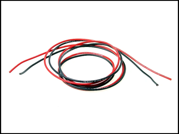 PN Racing cable de silicona 20AWG negro y rojo (2m)