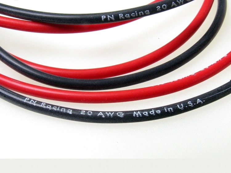 PN Racing cable de silicona 20AWG negro y rojo (2m) - imagen 1