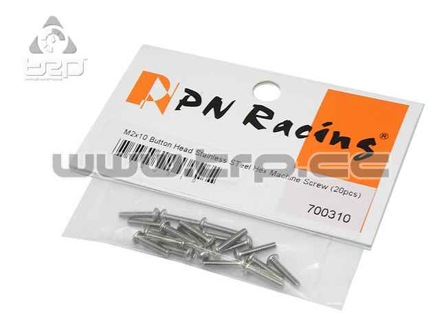 Cargoles MiniZ M2x10 (20pcs) Button/Hex/Acer per a Alumini - imagen 1