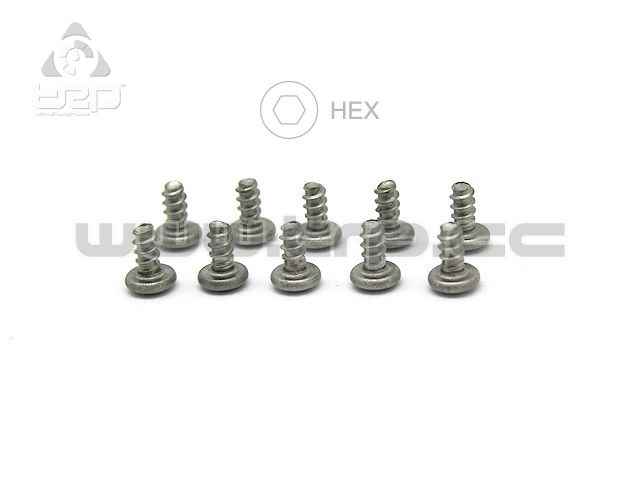 Tornillos M2X4 Pn Racing Titanio Hex (10u) Plastic para MiniZ