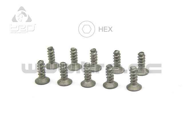 Tornillo M2X6 Titan. Hex(10u) Conico plastic para MiniZ