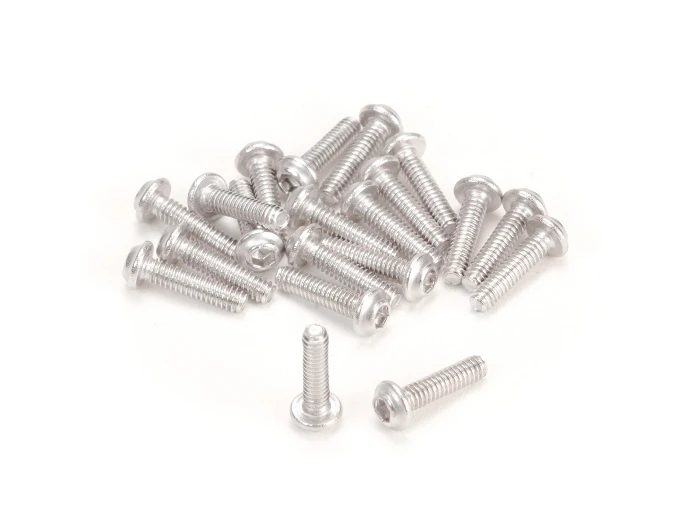 Tornilleria MiniZ M2x8 20pcs cabeza boton/Hex/Acero para Aluminio
