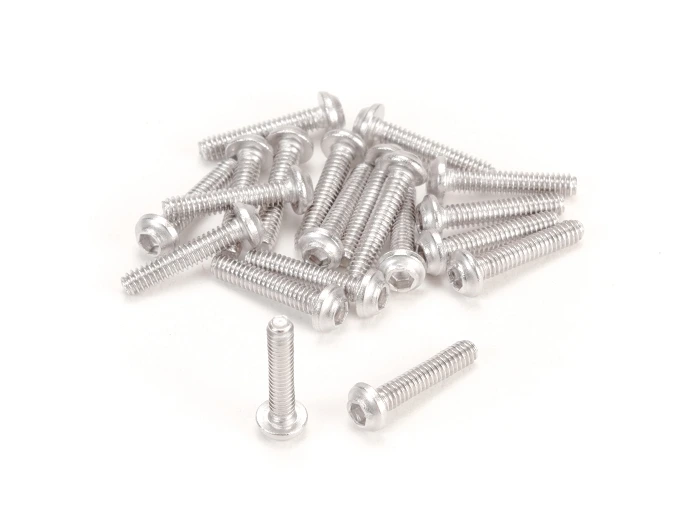 Tornilleria MiniZ M2x10 20pcs cabeza boton/Hex/Acero para Aluminio