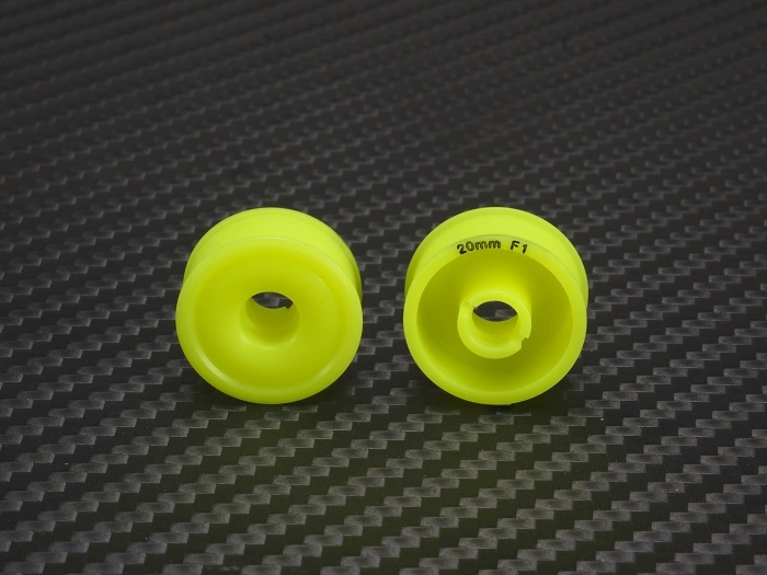 PN Racing Llantas 8.5 X 20mm F1 MiniZ 2wd CNC AMARILLAS  Flanged - imagen 2