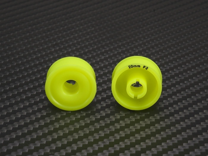 PN Racing Llantas 8.5 X 20mm F2 MiniZ 2wd CNC AMARILLAS  Flanged - imagen 2