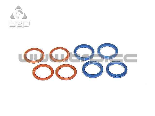 PN Racing Arandelas aluminio M3.4 (Espesor 0.2 y 0.5) 4x2u
