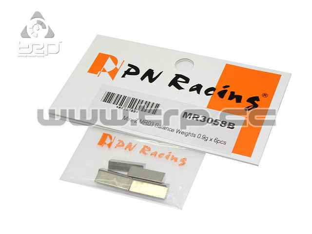 PN Racing Chassis-Auswuchtgewichte 0,9 g x 6 Stück - imagen 1