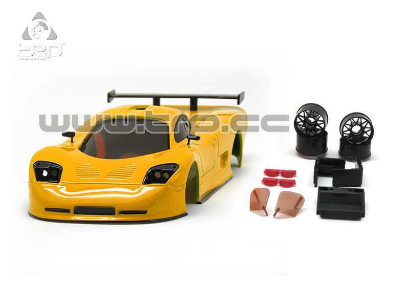 Carrocería TRPscale MiniZ Mosler pintada a mano Solid yellow
