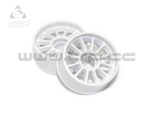 Llantas MiniZ MR03/MR02 Delantera Offset +2 (Blanca)