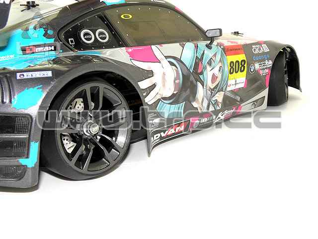 Llanta y neumático de drift 1:10 Gun Metal Offset 3 Camber 2 - imagen 2