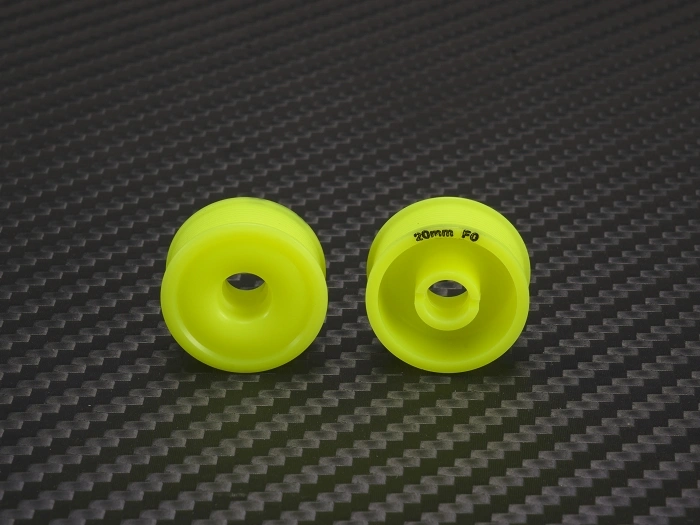 PN Racing Llantas 8.5 X 20mm F0 MiniZ 2wd CNC AMARILLAS  Flanged - imagen 2