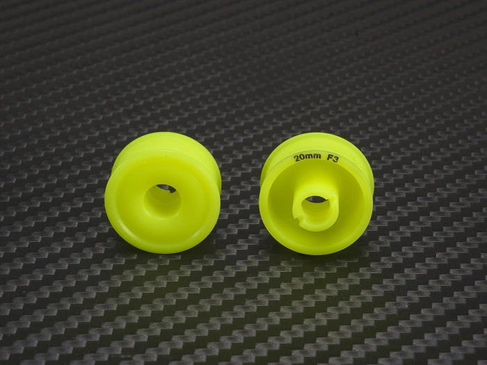 PN Racing Llantas 8.5 X 20mm F3 MiniZ 2wd CNC AMARILLAS  Flanged - imagen 2